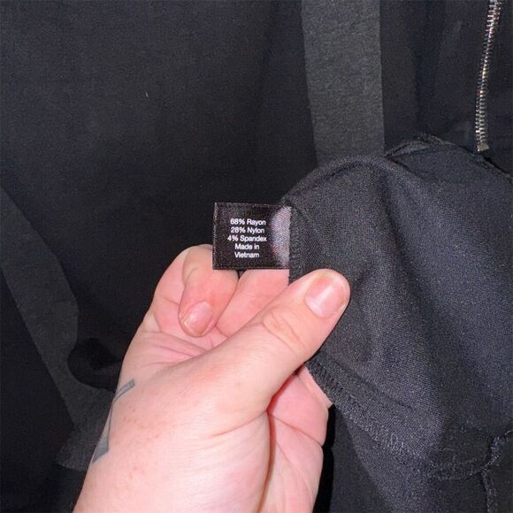 Women's Size 20 Black Gray Color Block Knee Length Dress Plus - Picture 6 of 7